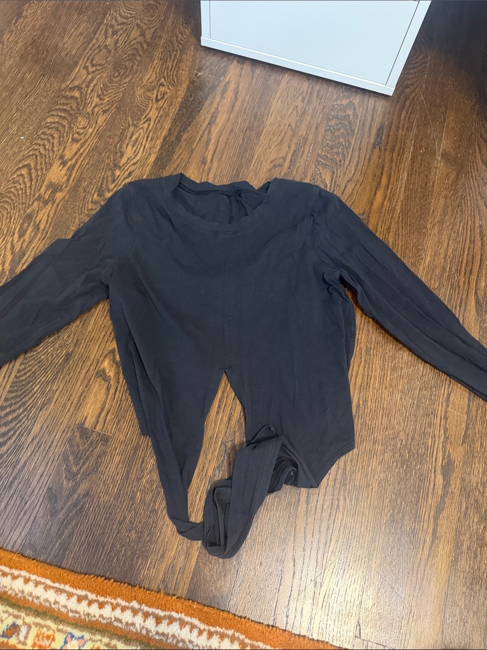 lululemon athletica Black Long Sleeve Tie-Front Top